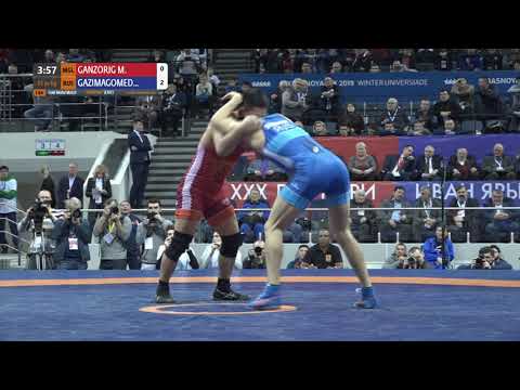 GOLD FS - 70 kg: M. GANZORIG (MGL) v. M. GAZIMAGOMEDO (RUS)