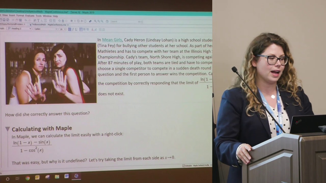 Maple Conference 2019 - Hollywood Math