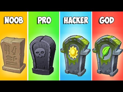 All Pea Plants Max Level use 5 Power Up Vs Team Gravestones - Who Will Win - Pvz 2 Plant vs Plant