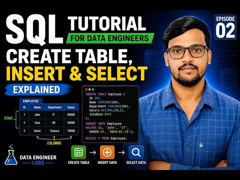 Sql Tutorial For Data Engineers Episode 02 Create Table Insert Select Explained