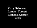 Ozzy Osbourne - Live In Montreal Quebec 2003 ...