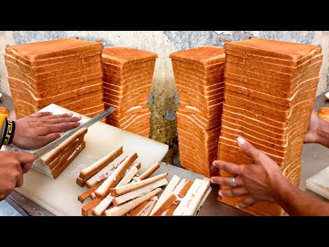 MEGA Sandwich Making in Indian Factory | Street Foods of India
