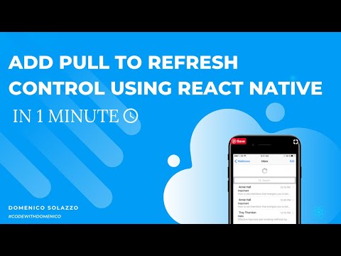 ADD PULL TO REFRESH CONTROL USING REACT NATIVE IN 1 MINUTE