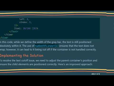 Creating Progress Bars in React Native with Text Inside