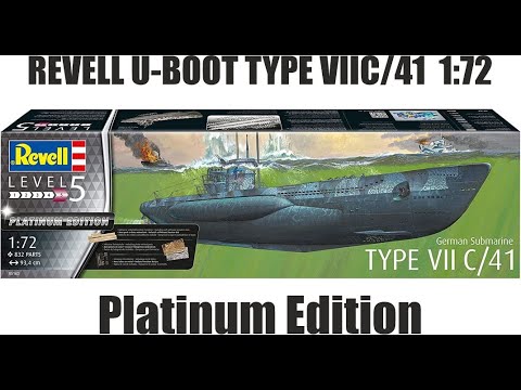 Revell German Submarine Typ VIIc/41 Platinum Edition 1/72