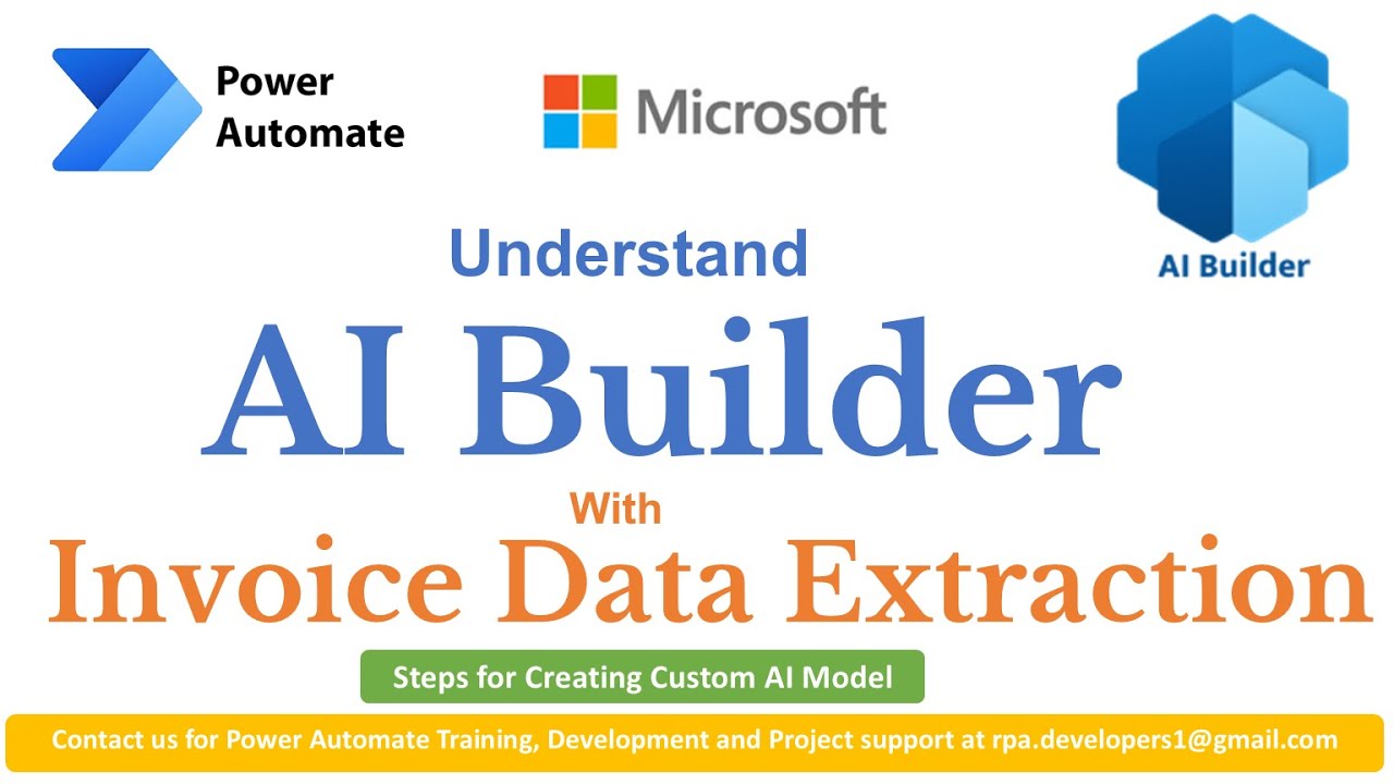 Power Automate AI Builder Invoice Processing | AI Builder Invoice Processing | AI Builder Tutorial