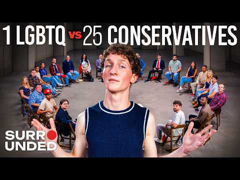 1 LGBTQ+ Activist vs 25 Conservatives (ft. Zander Moricz) | Surrounded