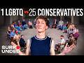 1 LGBTQ+ Activist vs 25 Conservatives (ft. Zander Moricz) | Surrounded