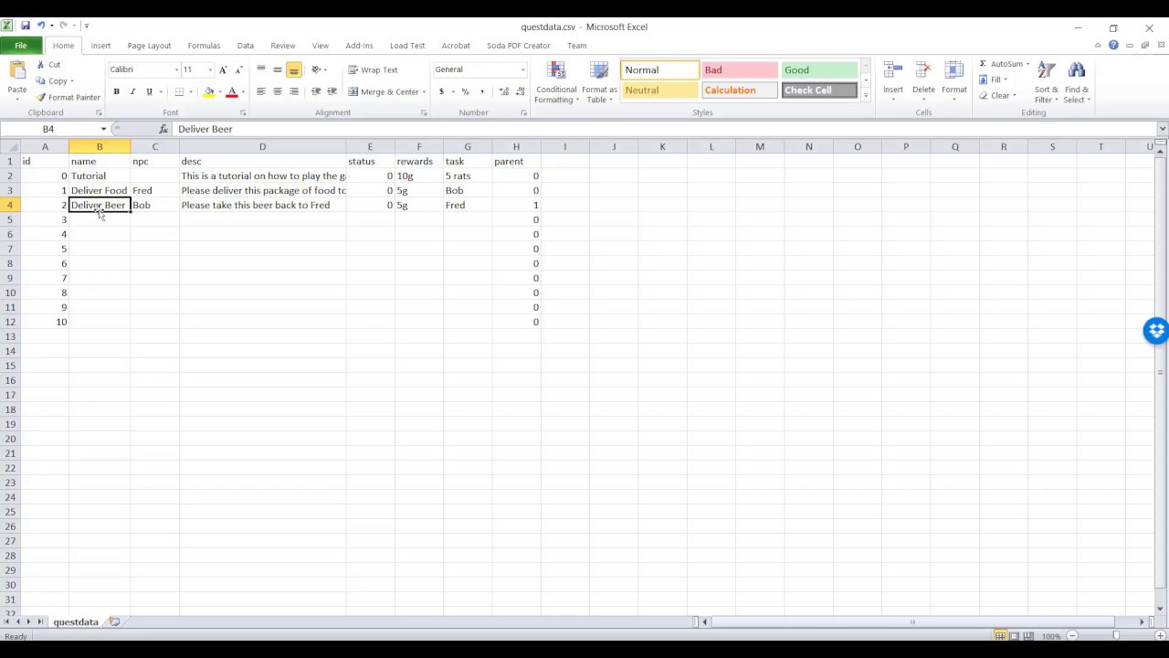 Unity Tutorial - Using CSV Files