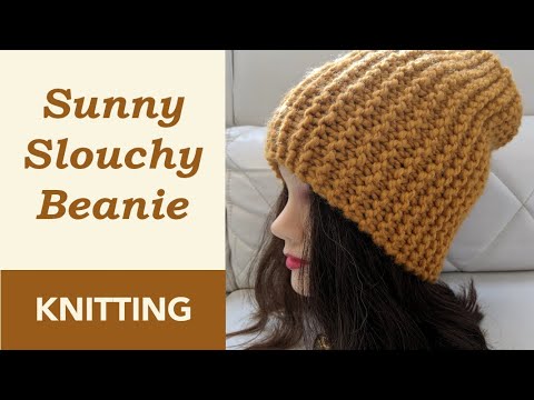 How to Knit a Slouchy Beanie with Straight Needles for...