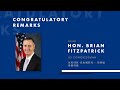 Congratulatory Message - Hon. Brian Fitzpatrick