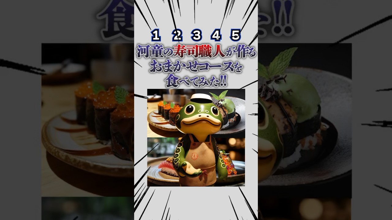 カッパの寿司職人が作るおまかせコースを食べてみた！#暇つぶし動画 #ミニゲーム #選択クイズ