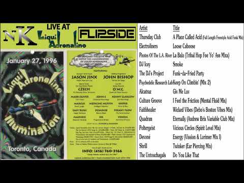 DJ NK with MC Flipside - Liquid Adrenaline (Live at Illumination Jan 27 1996)