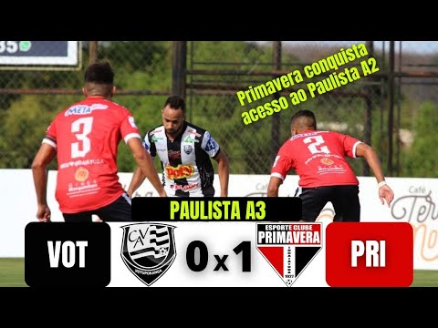 VOTUPORANGUENSE 0 X 1 PRIMAVERA | PAULISTA A3 | 06/06/21