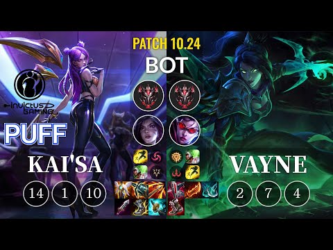 IG Puff Kai'Sa vs Vayne Bot - KR Patch 10.24