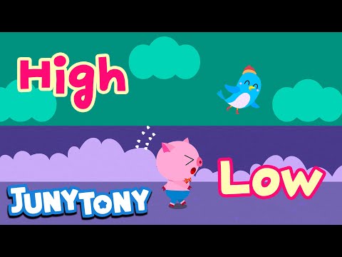 Low and High | Word Songs | First Word Songs | Opposite Song for Kids | Nursery Rhymes |  JunyTony
