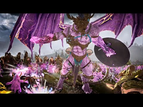 Ogre Kingdoms vs Daemons of Chaos - Land Battle - Total War WARHAMMER 3 Cinematic Battle