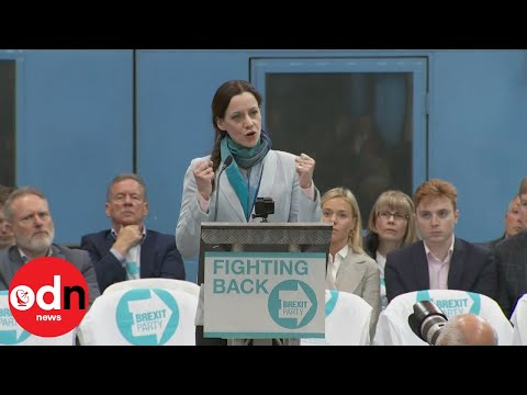 Jacob Rees-Mogg's sister Annunziata speaks at Brexit Party launch