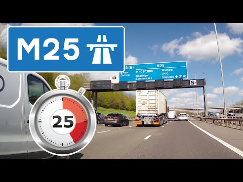 M25 Motorway in 25 Minutes - Complete Loop Clockwise - Time Lapse