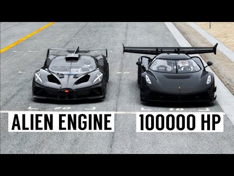 Bugatti Bolide 90000 HP (Alien Engine) vs 100K HP Koenigsegg Jesko Black Devil - Special Stage Route