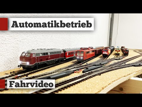 Fahrvideo | Automatikbetrieb im Schattenbahnhof | H0 Modelleisenbahn | Zugfahrten | TrainController