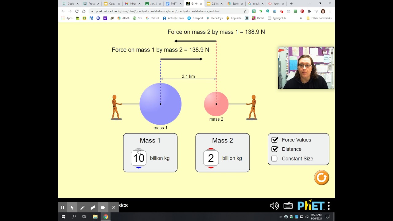 PhET Gravity Lab review