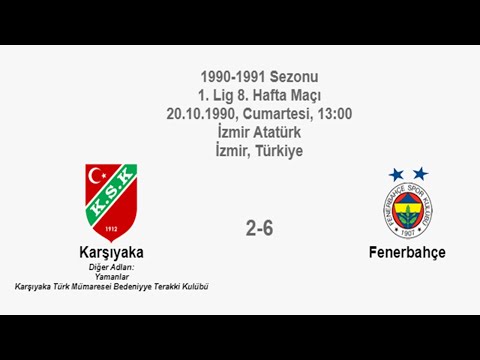Karşıyaka 2-6 Fenerbahçe [HD] 20.10.1990 - 1990-1991 Turkish 1st League Matchday 8 (Ver. 2)
