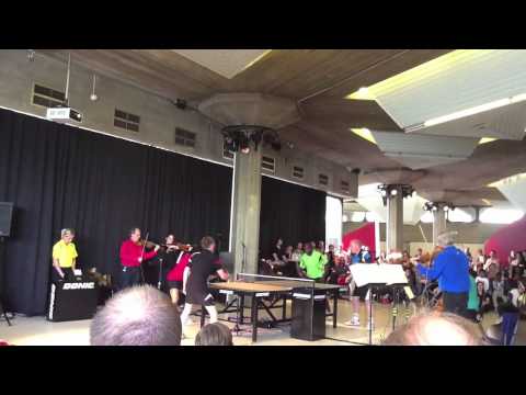 Joe Cutler Ping! performed by the Coull String Quartet and marvelous Table Tennis players.