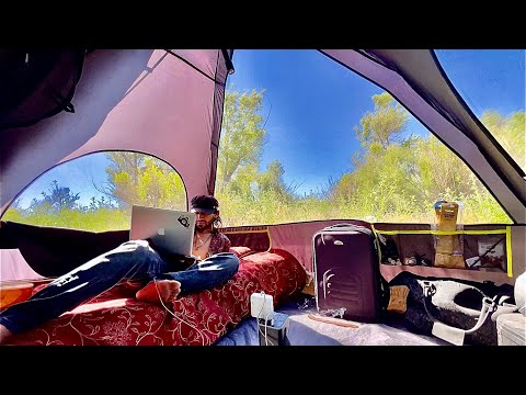 How I Live In My Tent Without ANYONE Knowing | Tent Living