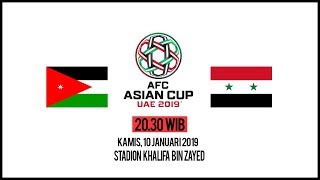 Link Live Streaming Piala Asia 2019 Yordania Vs Suriah, Kamis Pukul 20.30 WIB