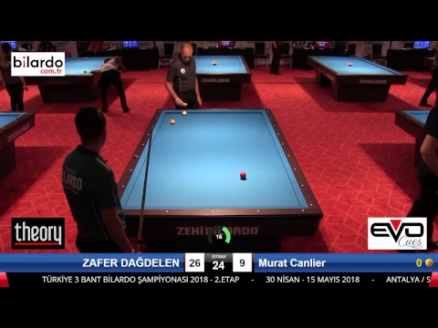 ZAFER DAĞDELEN & Murat Canlier Bilardo Maçı - 2018 ERKEKLER 2.ETAP-6.Ön Eleme