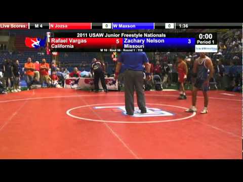 Junior Freestyle 119 - Rafael Vargas (CA) vs. Zachary Nelson (MO)