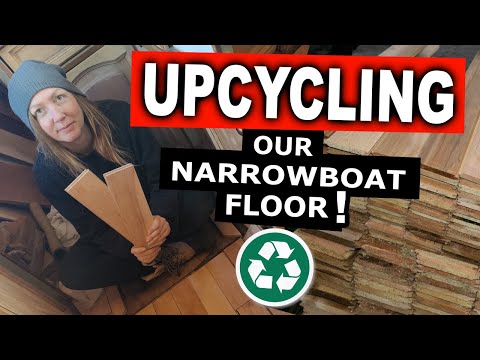 UPCYCLING ...our wooden narrowboat floor !
