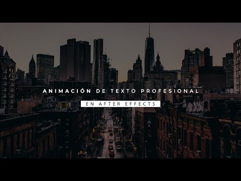 Animación de texto profesional en After Effects CC 2024