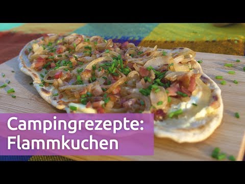 Camping-Rezepte: Flammkuchen auf dem Campinggrill Safari Chef 2