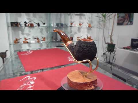 Pipa radica half bent apple fatta a mano - www.paronellipipe.it