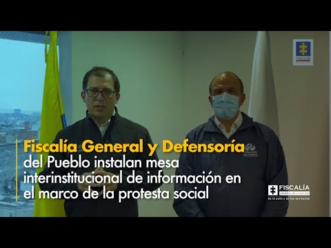 Fiscal Barbosa: Fiscalía y Defensoría instalan mesa interinstitucional en marco de protesta