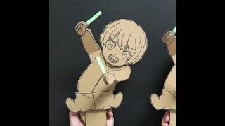 【推しの子】アクア ルビー ヲタ芸 踊るダンボール工作を作ってみた！#アイドル #YOASOBI #shorts