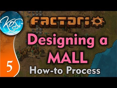 Factorio 0.17 Ep 5: MILITARY MINI-MALL - Designing a Mall (Long Form) - Tutorial, How to, Building