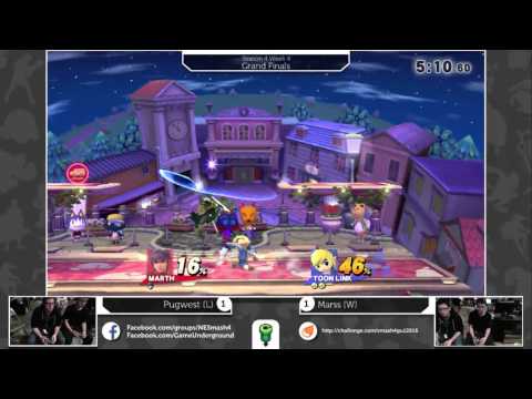 S4@GU 1-26 (Grand Finals): Marss (Toon Link/ZSS) vs Pugwest (Marth)