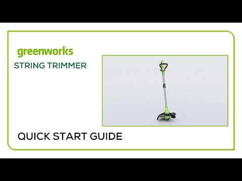 Greenworks String Trimmer - Quick Start Guide