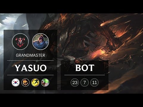 Yasuo Bot vs Ezreal - KR Grandmaster Patch 9.3