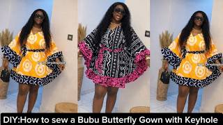How To Sew a Simple Bubu Butterfly Gown with Keyhole | Easy Beginner Tutorial