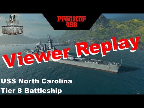 World of Warships - North Carolina Battleship - Viewer Replay