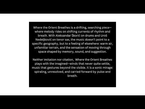 Where the Orient Breathes