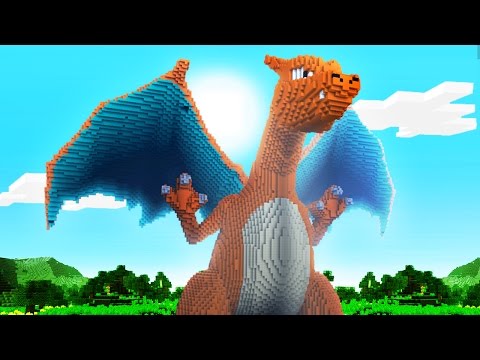 Minecraft vs Pokemon Go - GIGA CHARIZARD!!
