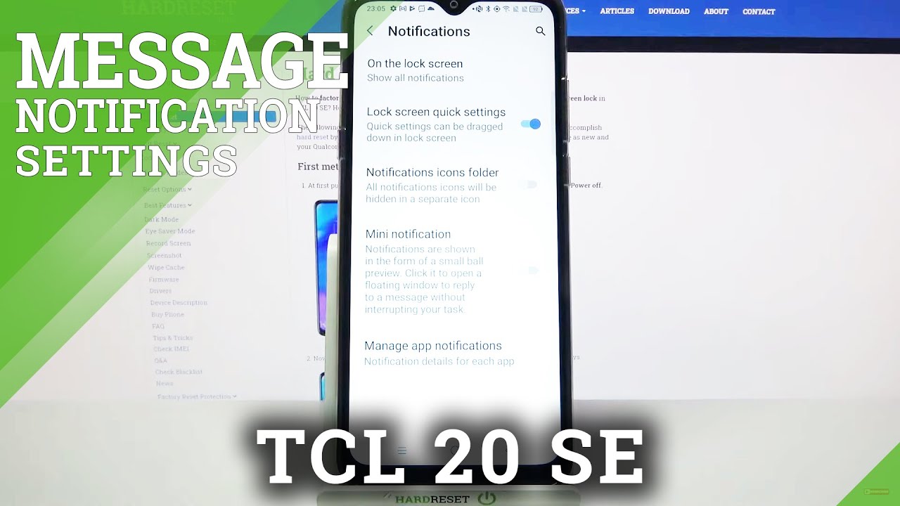 How to Deactivate Pop-Up Notifications on TCL 20 SE – Turn On Apps Messages