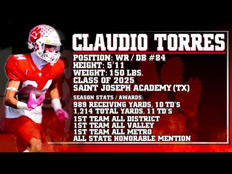 Claudio Torres [WR/DB] Sophomore Highlights