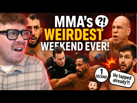 The WEIRDEST Weekend in MMA History | Reyes Hesitant? Ref Confused? Brawls & 1-Second Taps!