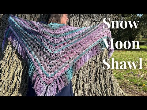 Easy And Quick Crochet Shawl Tutorial // Snow Moon Shawl // Ophelia Talks Crochet